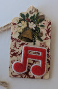 Music Notes Wooden Gift Tag 1.5x2.7