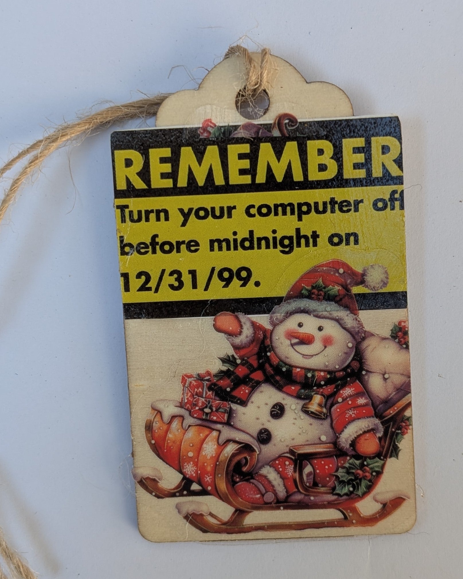 Y2K Wooden Gift Tag