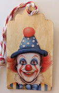 Circus Clown Wooden Gift Tag 1.5"x2.7"