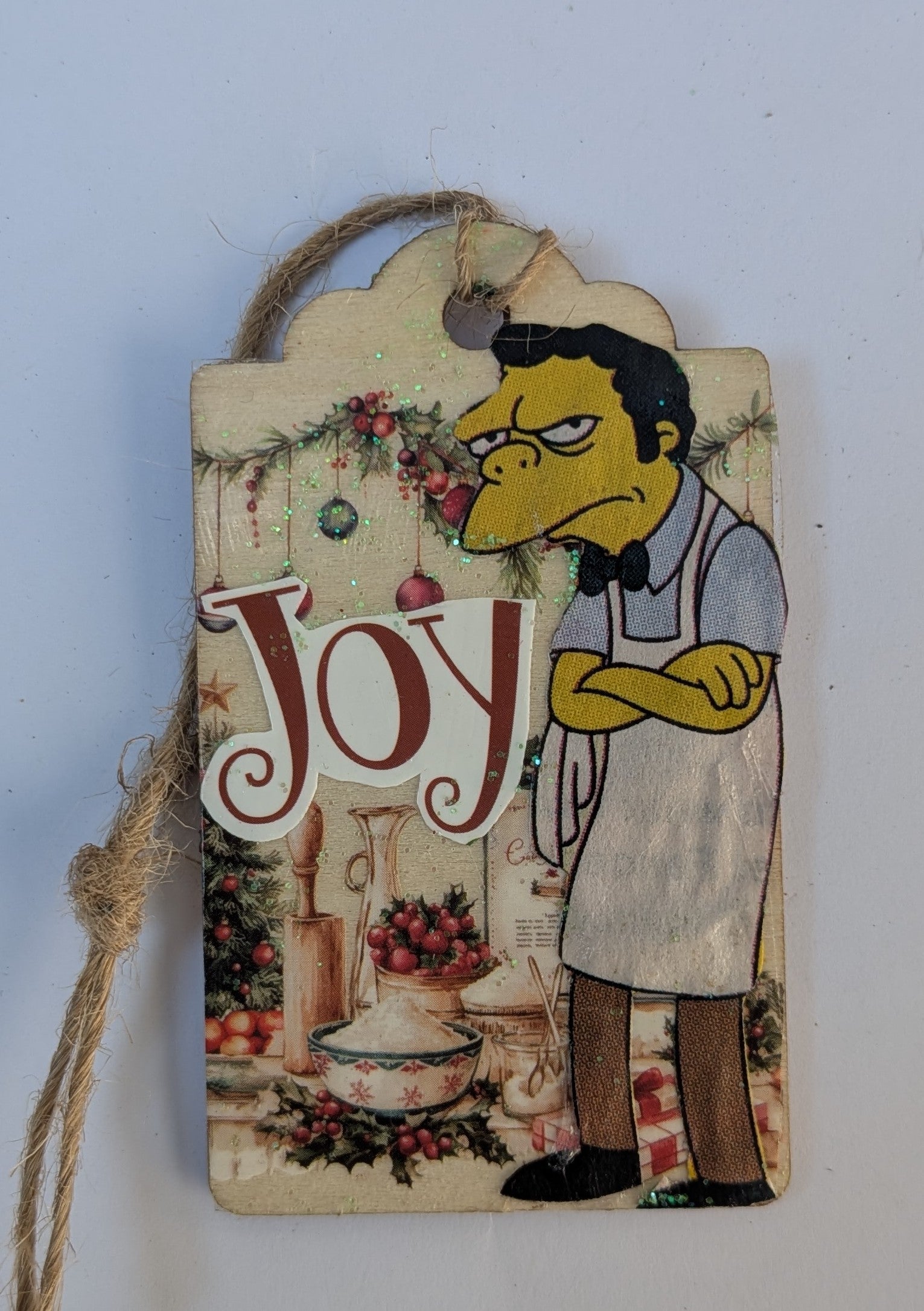 "Moe" Simpsons Wooden Gift Tag