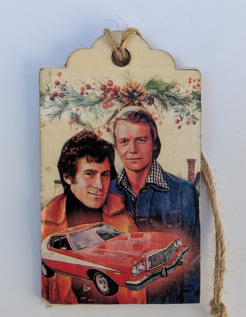 Starsky and Hutch Wooden Gift Tag 2"x3"