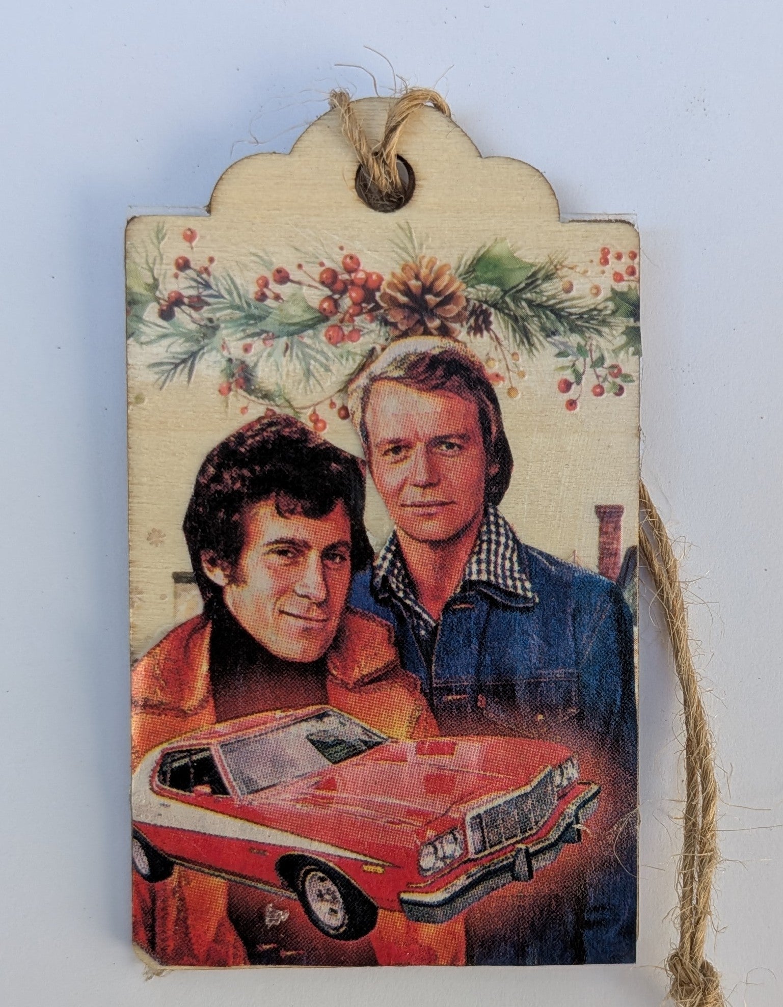 Starsky and Hutch Wooden Gift Tag 2"x3"