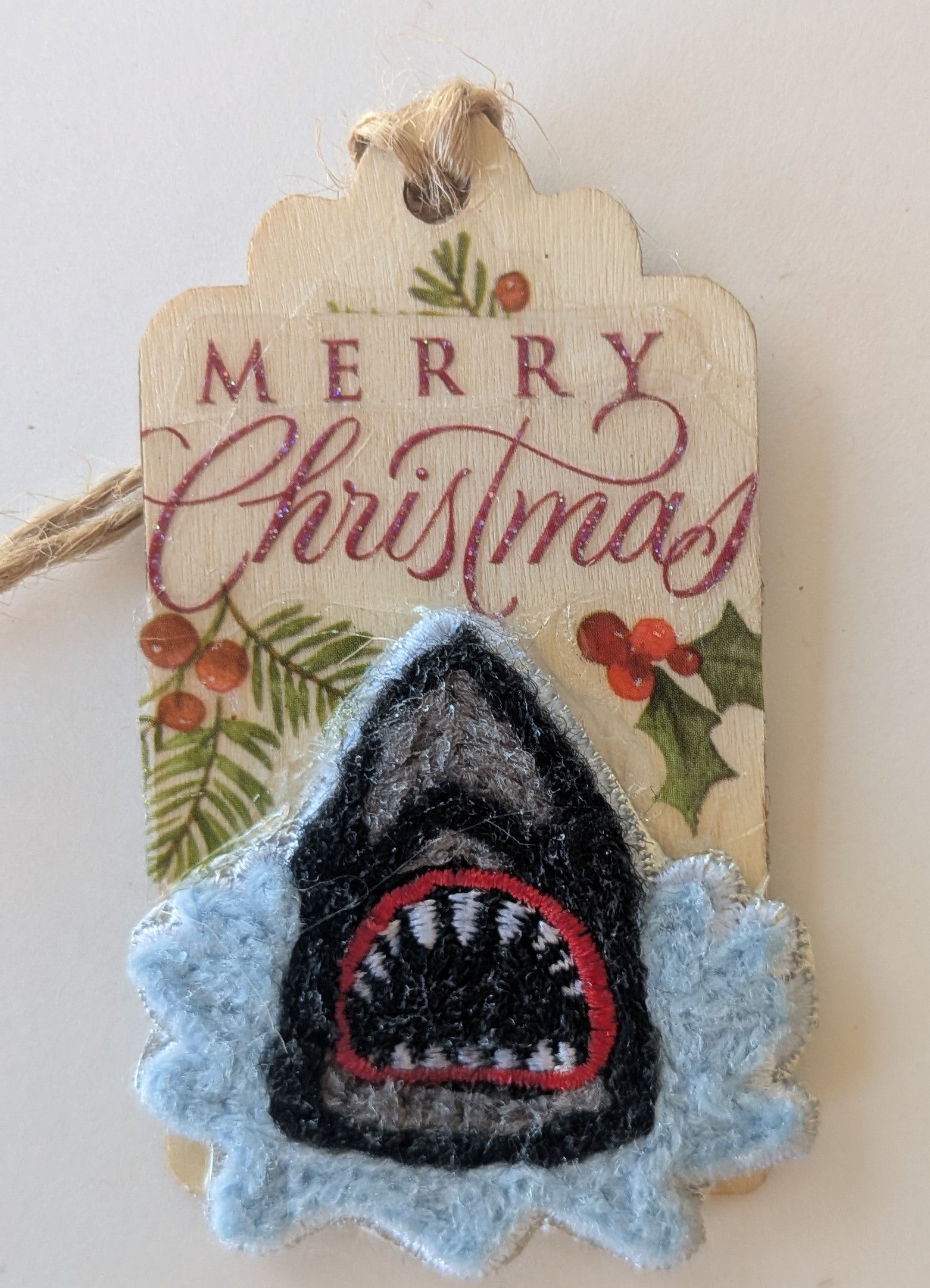 Shark Wooden Gift Tag 1.5"x2.7"