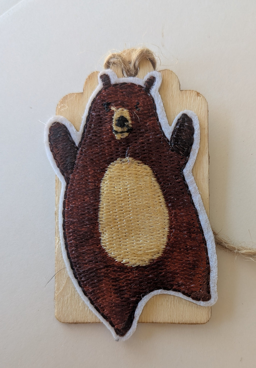 Dancing Monkey Wooden Gift Tag 1.5"x2.7"