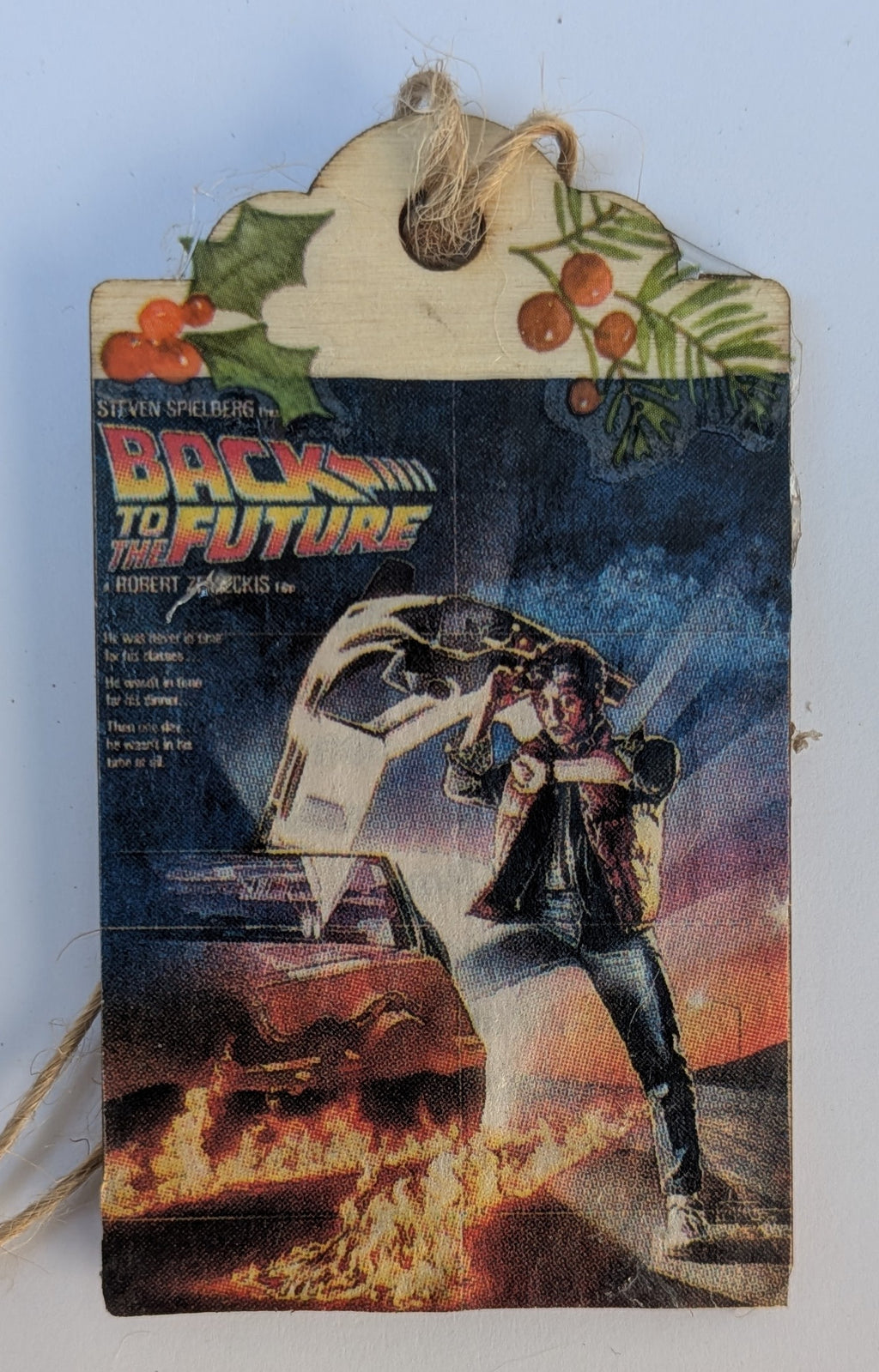 Back to the Future Wooden Gift Tag 2"x3"