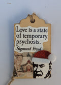 Sigmund Freud Wooden Gift Tag 2"x3"