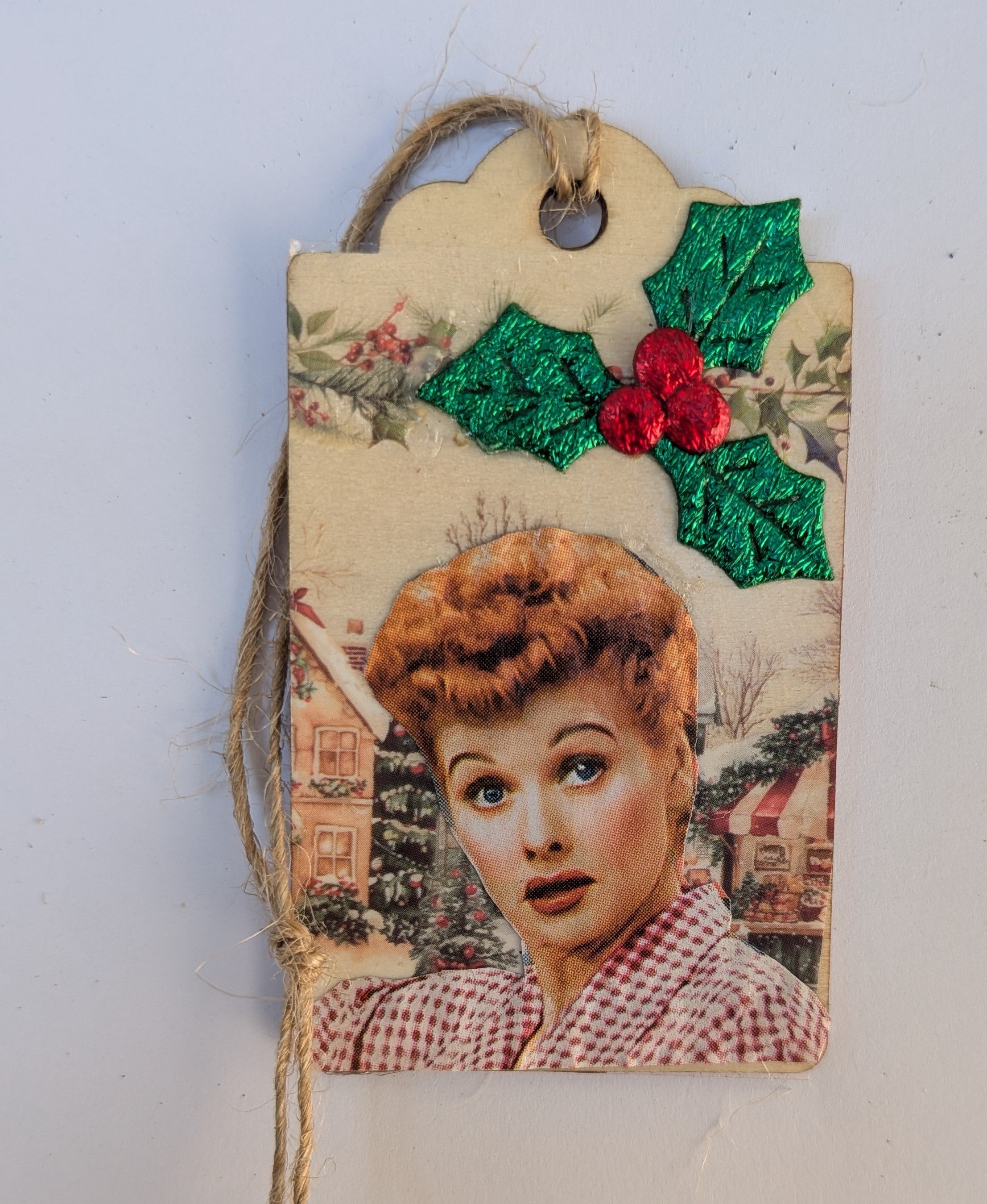 I Love Lucy Wooden Gift Tag
