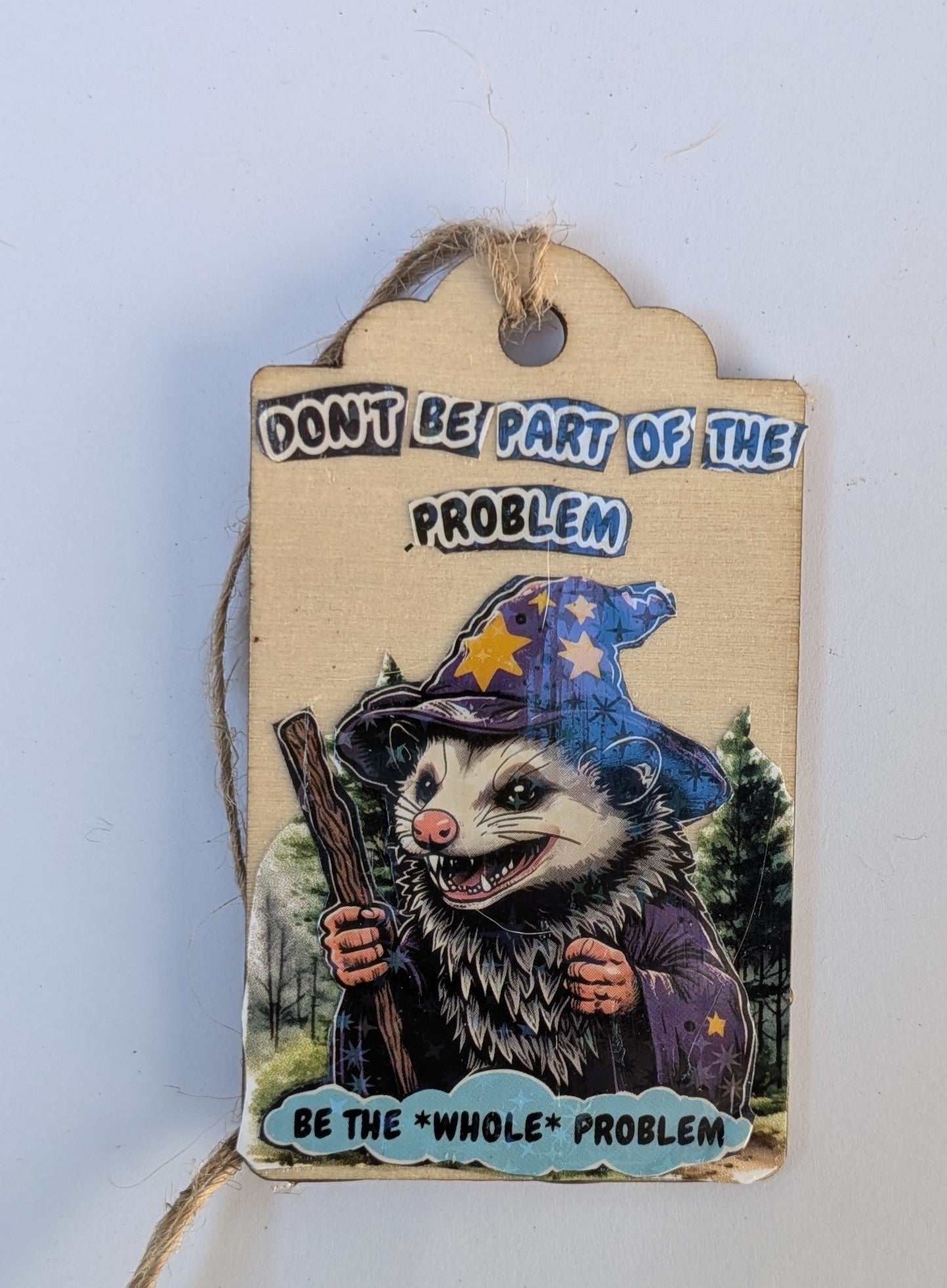 Possum Wooden Gift Tag