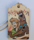 Scooby and Shaggy Wooden Gift Tag 2"x3"