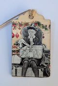 Norman Rockwell Wooden Gift Tag