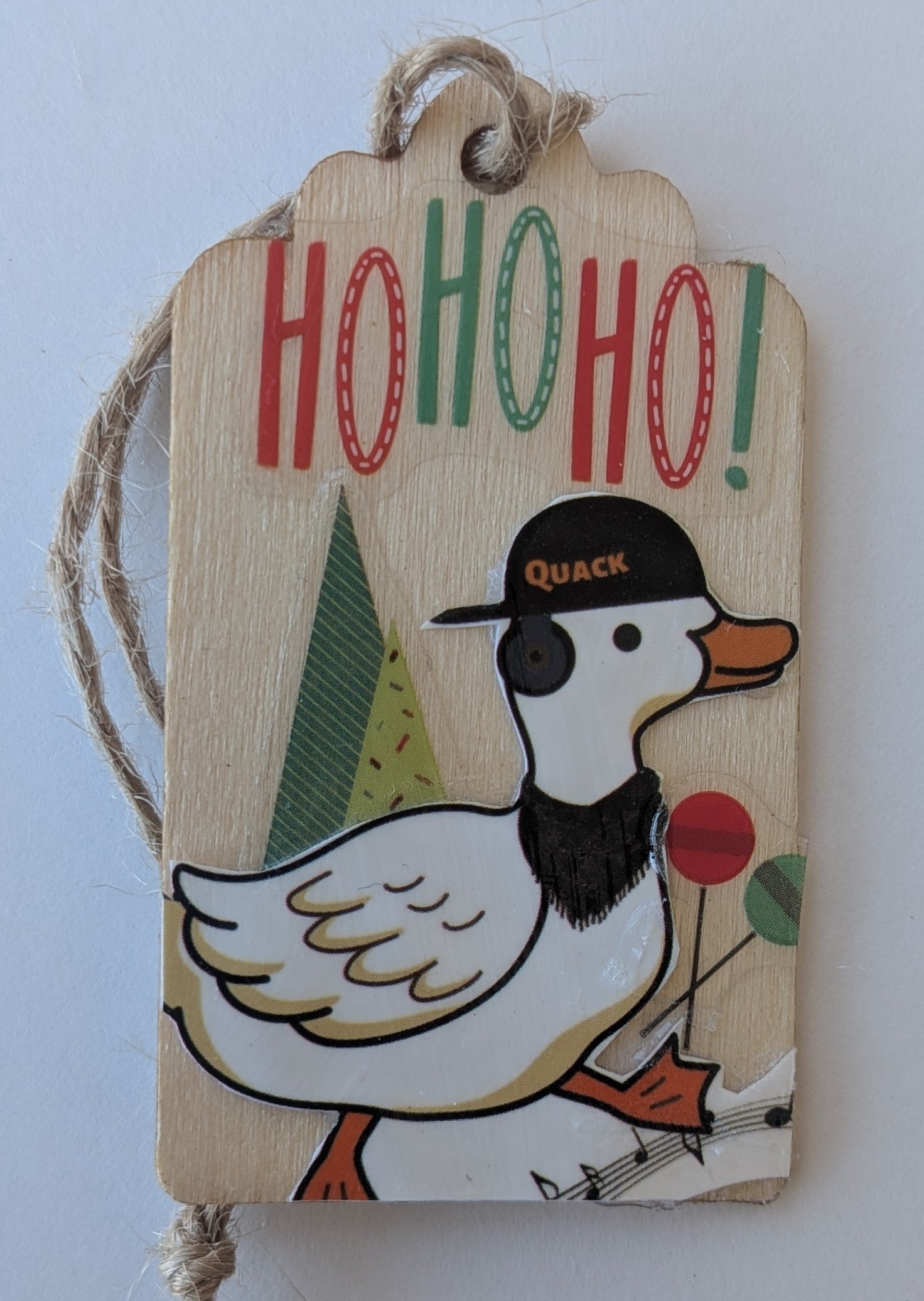 Duck Wooden Gift Tag 1.5"x2.7"