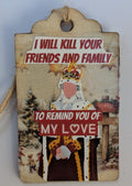 Hamilton King George Wooden Gift Tag 2"x3"