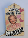 Betty White Wooden Gift Tag 2"x3"