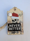 Skeleton Wooden Gift Tag