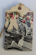 Norman Rockwell Wooden Gift Tag 2"x3"
