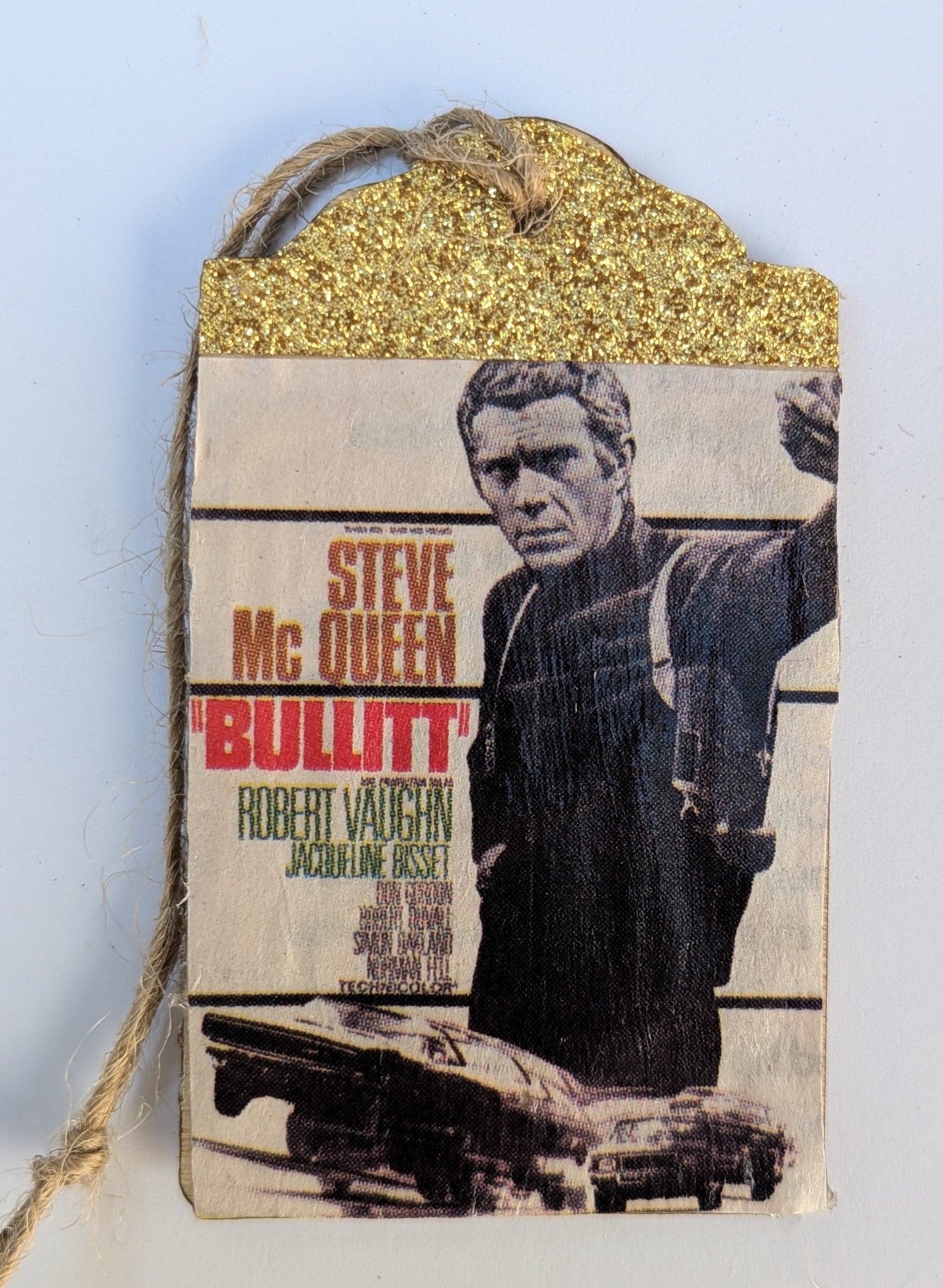 Steve McQueen Wooden Gift Tag 2"x3"