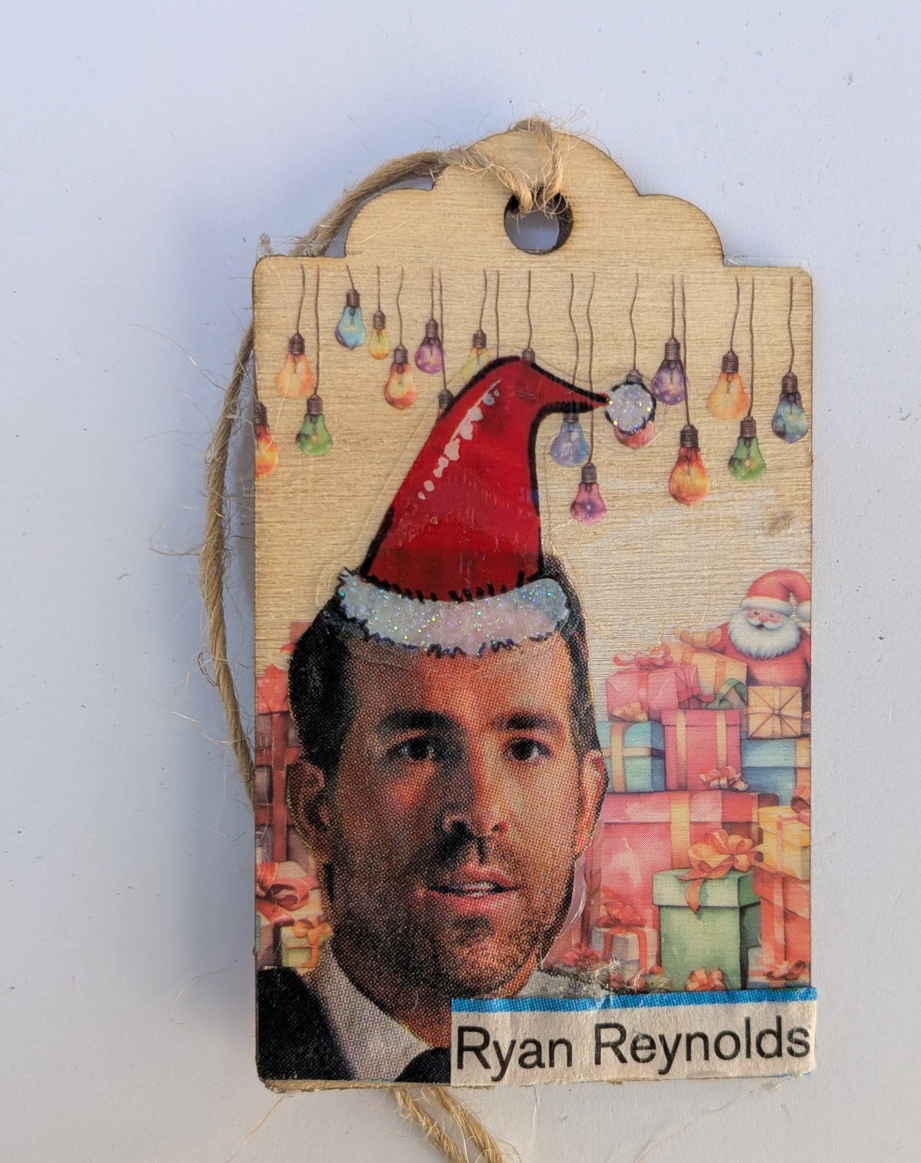 Ryan Reynolds Wooden Gift Tag