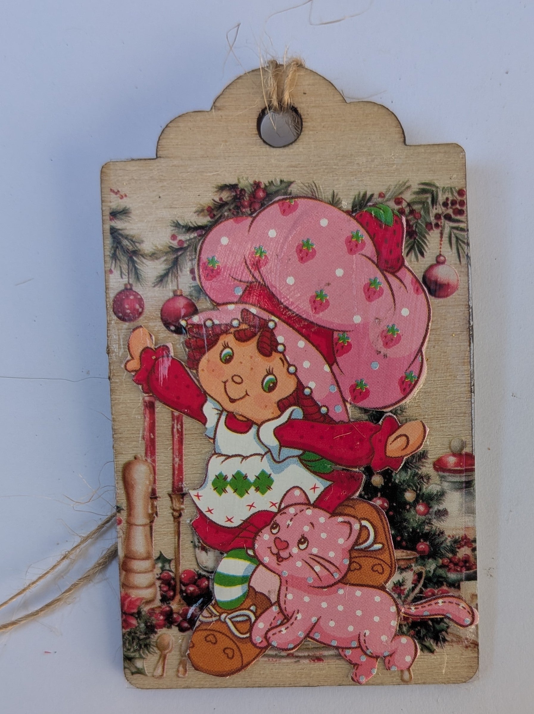 Strawberry Shortcake Wooden Gift Tag