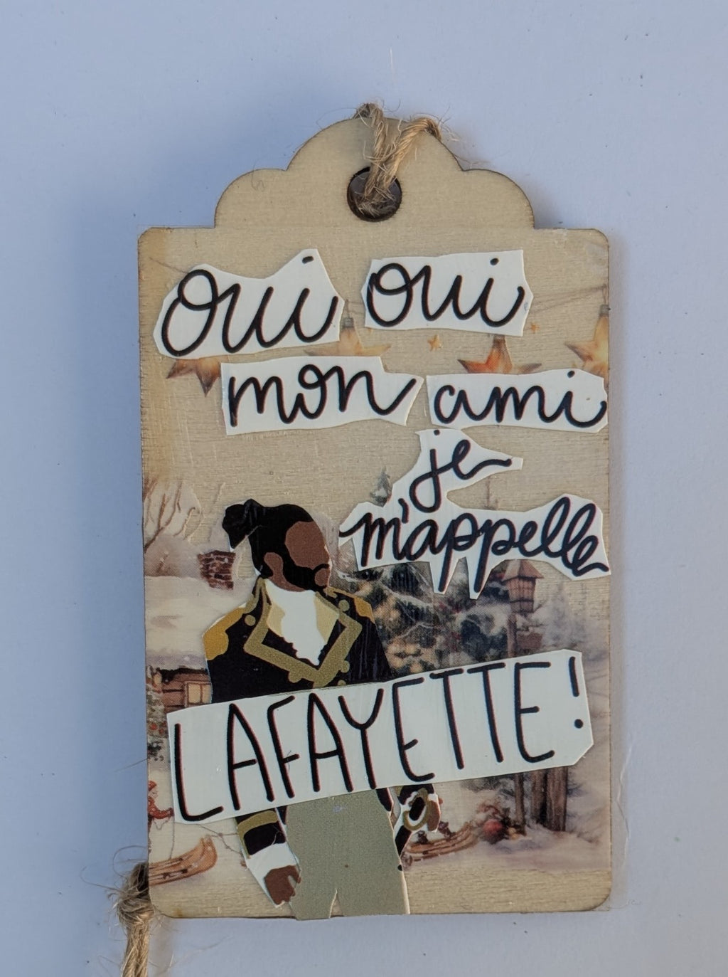 Lafayette Wooden Gift Tag