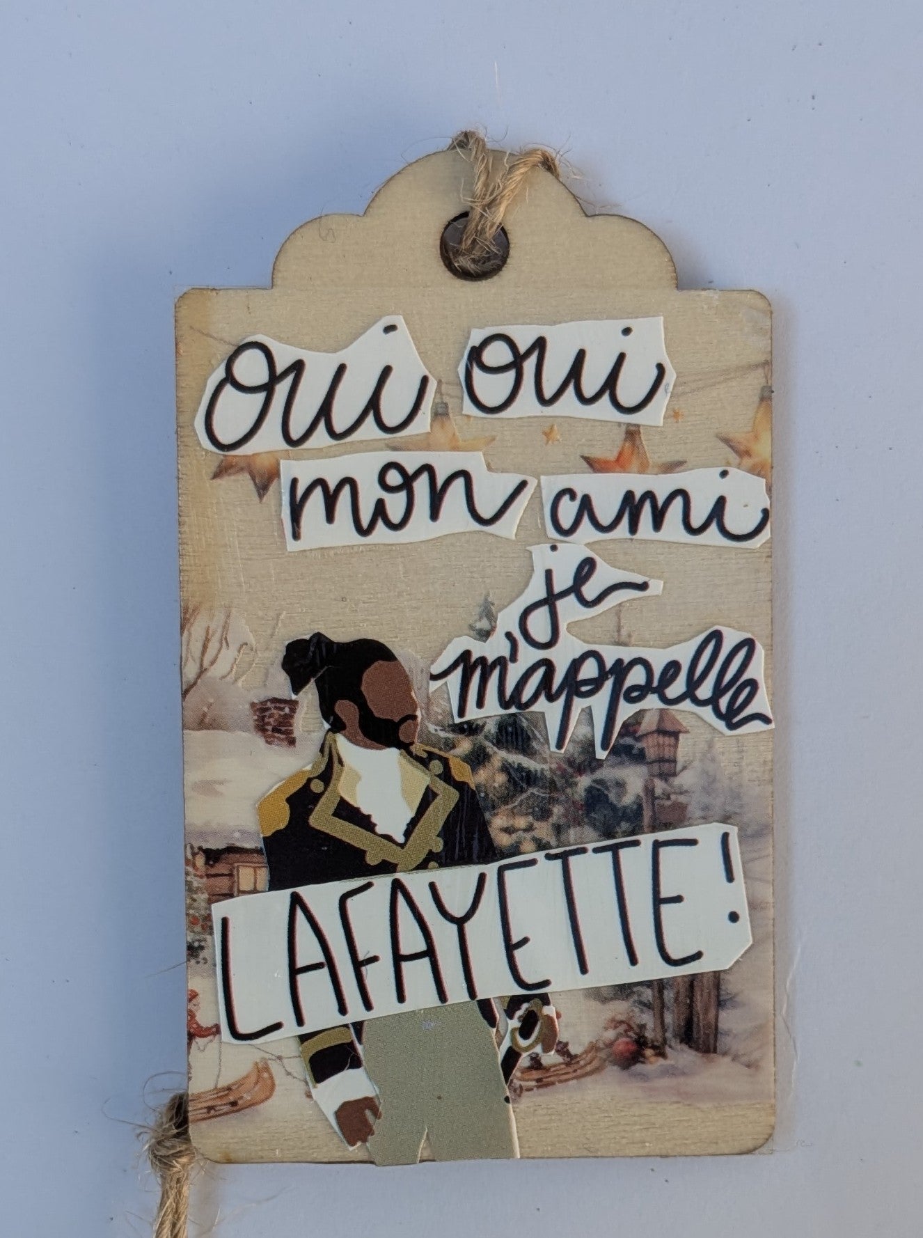 Lafayette Wooden Gift Tag
