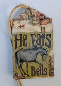 Weird Medieval Horse Wooden Gift Tag 2"x3"