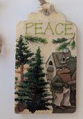 Frog and Toad Wooden Gift Tag 1.5"x2.7"