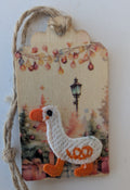 Duck Wooden Gift Tag 1.5"x2.7"