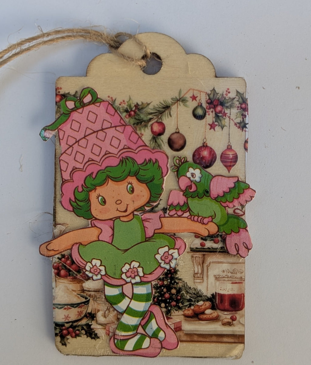 Mint Tulip Wooden Gift Tag 2"x3"