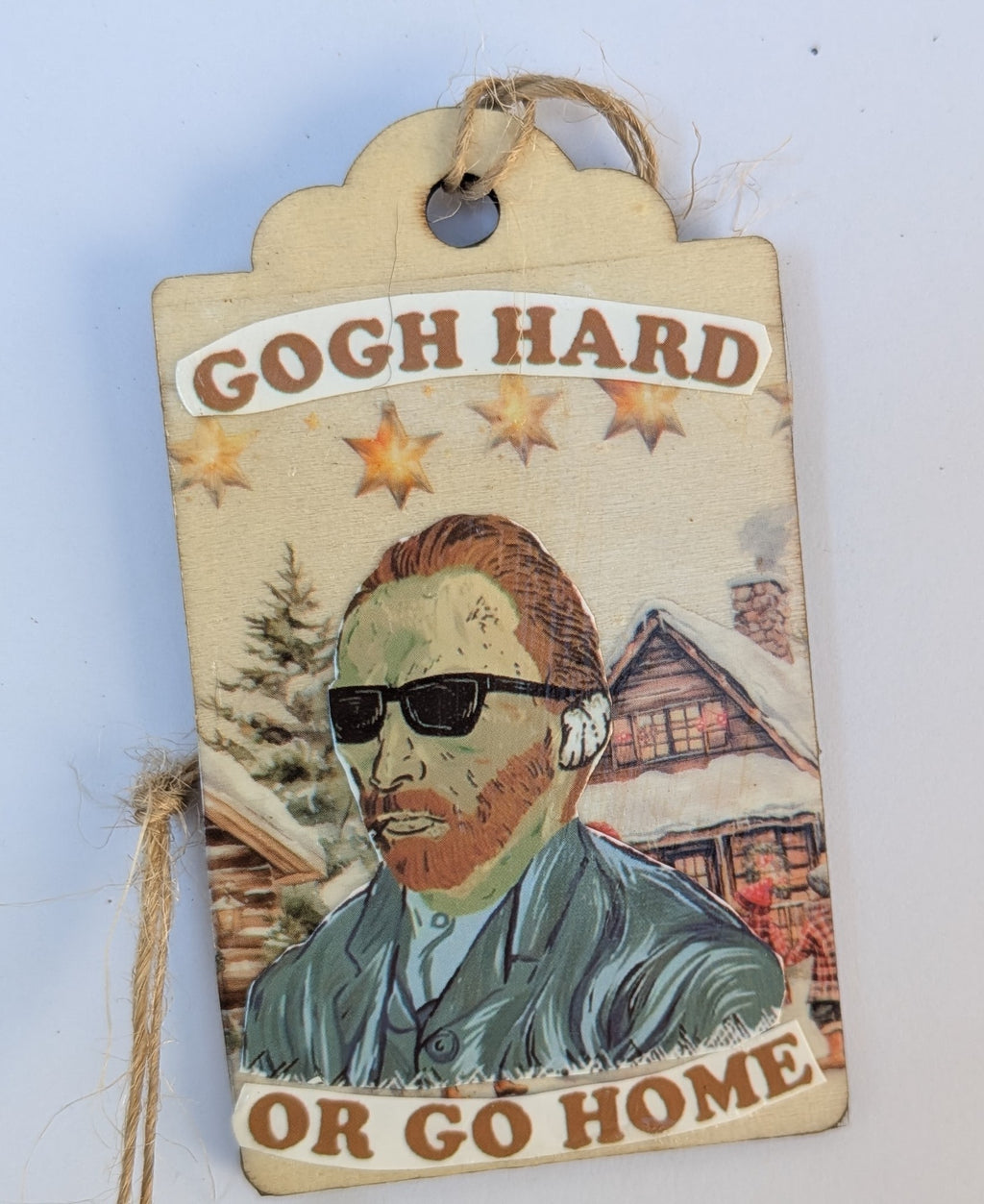 Van Gogh Wooden Gift Tag 2"x3"