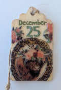 Highland Cow Wooden Gift Tag 1.5"x2.7"