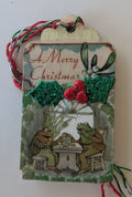 Frog and Toad Wooden Gift Tag 1.5"x2.7"