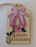 Ballet Slippers Wooden Gift Tag 1.5"x2.7"